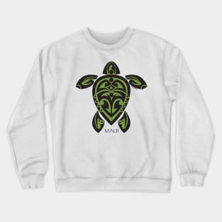 Black & Green Tribal Turtle Tattoo / Maui Crewneck Sweatshirt